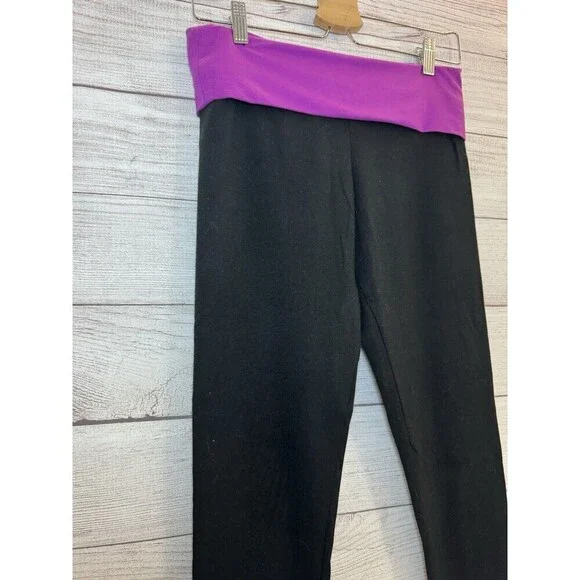 VICTORIA’S SECRET PINK YOGA BLING SEQUIN FOLDOVER LEGGINGS SMALL FUCHSIA NWT - Picture 3 of 11